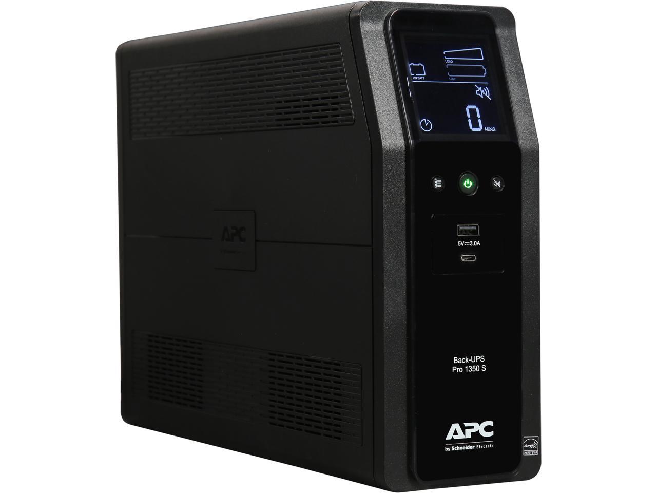 APC BR1350MS 1350 VA Pure SineWave 10 Outlets 2 USB Charging Ports Back-UPS Pro Battery Backup