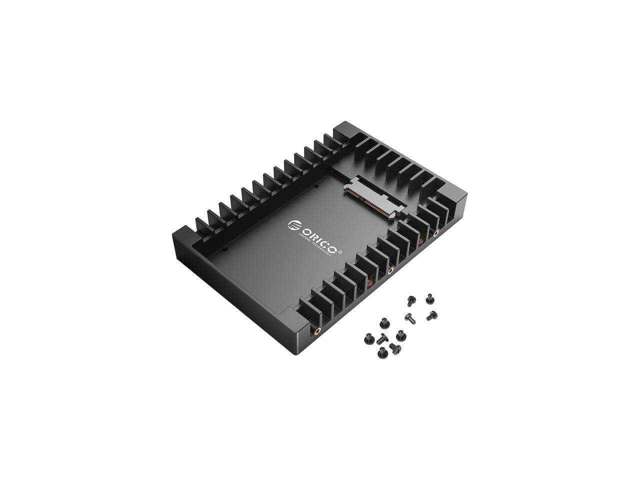 ORICO SSD Tray 2.5 to 3.5 inch Hard Drive HDD SSD Adapter Internal Drive Bay Converter Portable Mounting Kit Caddy Tray for 7 / 9.5 / 12.5mm 2.5 inch HDD / SSD with SATA III Interface