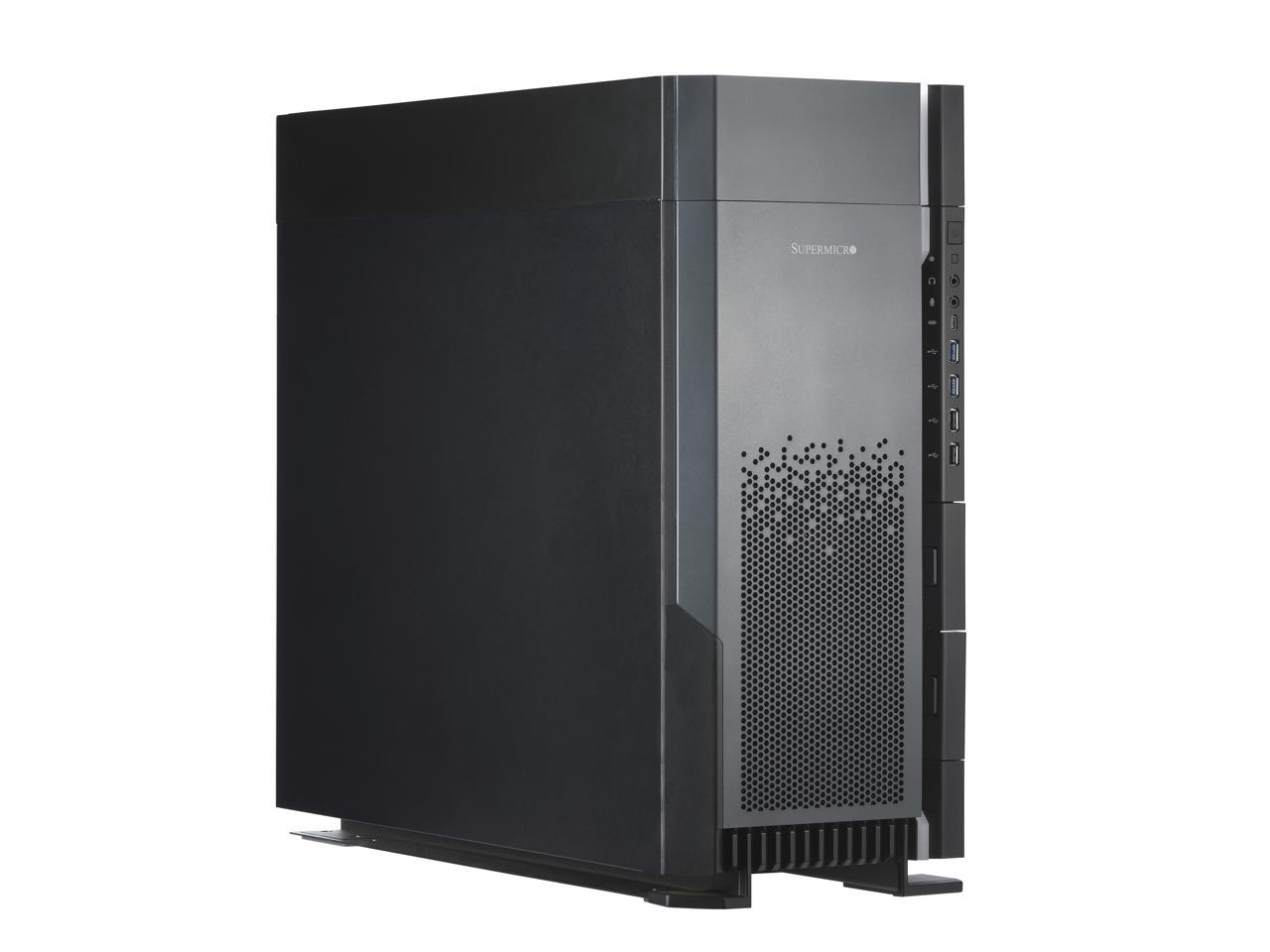 Supermicro AS-5014A-TT system, installed with AMD Threadripper Pro 5975WX, Support 2TB Registered ECC DDR4 3200-MHz Memory, 6 PCI-E 4.0 x16 slots, up to 4x double-width GPU and dedicated cham
