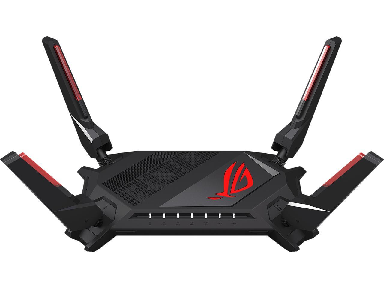 ASUS ROG Rapture GT-AX6000 Dual-Band WiFi 6 (802.11ax) Gaming Router, Dual 2.5G ports, enhanced hardware, WAN aggregation, VPN Fusion, Triple-Level Game Acceleration, free network security an