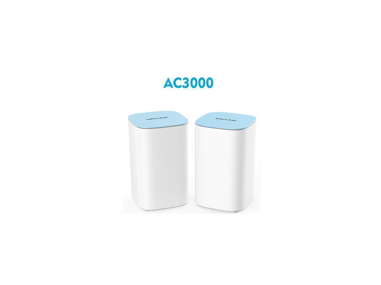 Wavlink AC3000 Tri-Band Whole Home Mesh WiFi System with MU-MIMO, Replace Wi-Fi Router and Range Extenders, Coverage Up to 6,000-7500sq. ft, Parental Controls, 3xGigabit ports, Plug and Play,