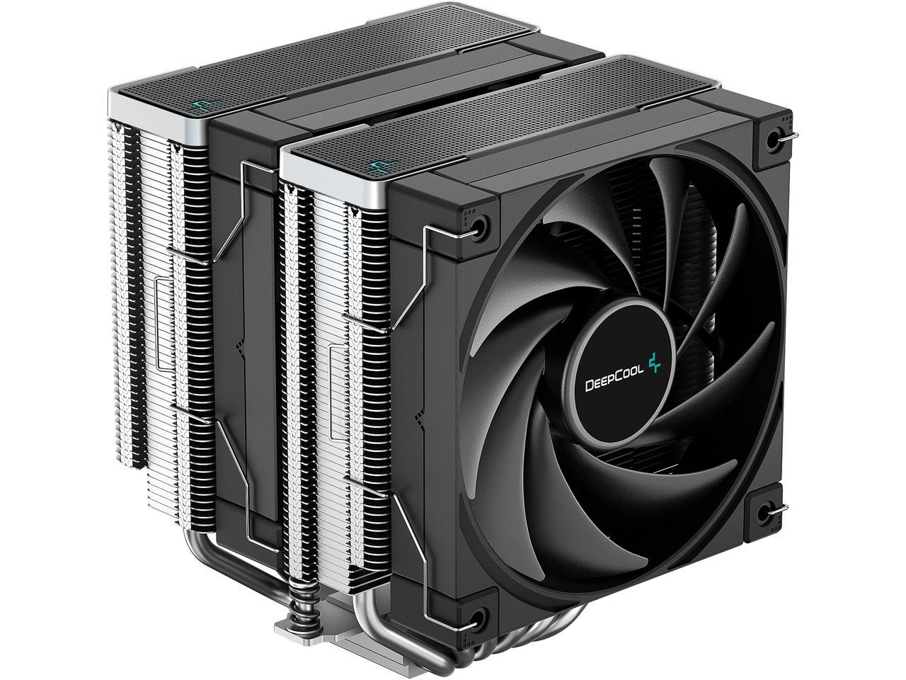 DeepCool AK620 High-Performance CPU Cooler, Dual-Tower Design, 2x 120mm Fluid Dynamic Bearing Fans, 6 Copper Heat Pipes, 260W Heat Dissipation, Black