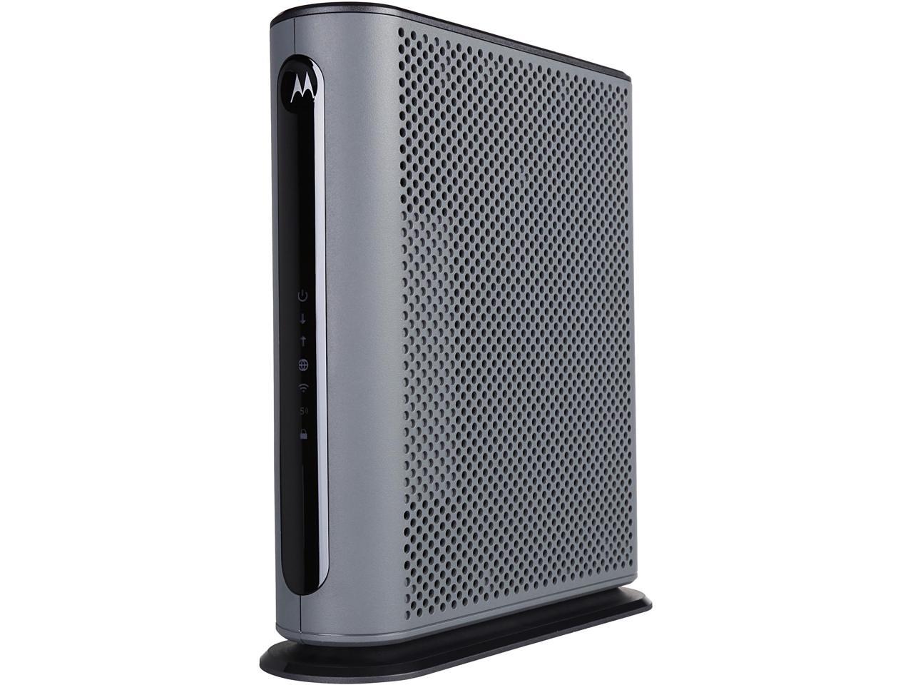 Motorola MG7550 16×4 Cable Modem Plus AC1900 Dual Band WiFi Gigabit Router with Power Boost and DFS, 686 Mbps Maximum DOCSIS 3.0 – Approved by Comcast Xfinity, Cox, Charter Spectrum, More (Bl