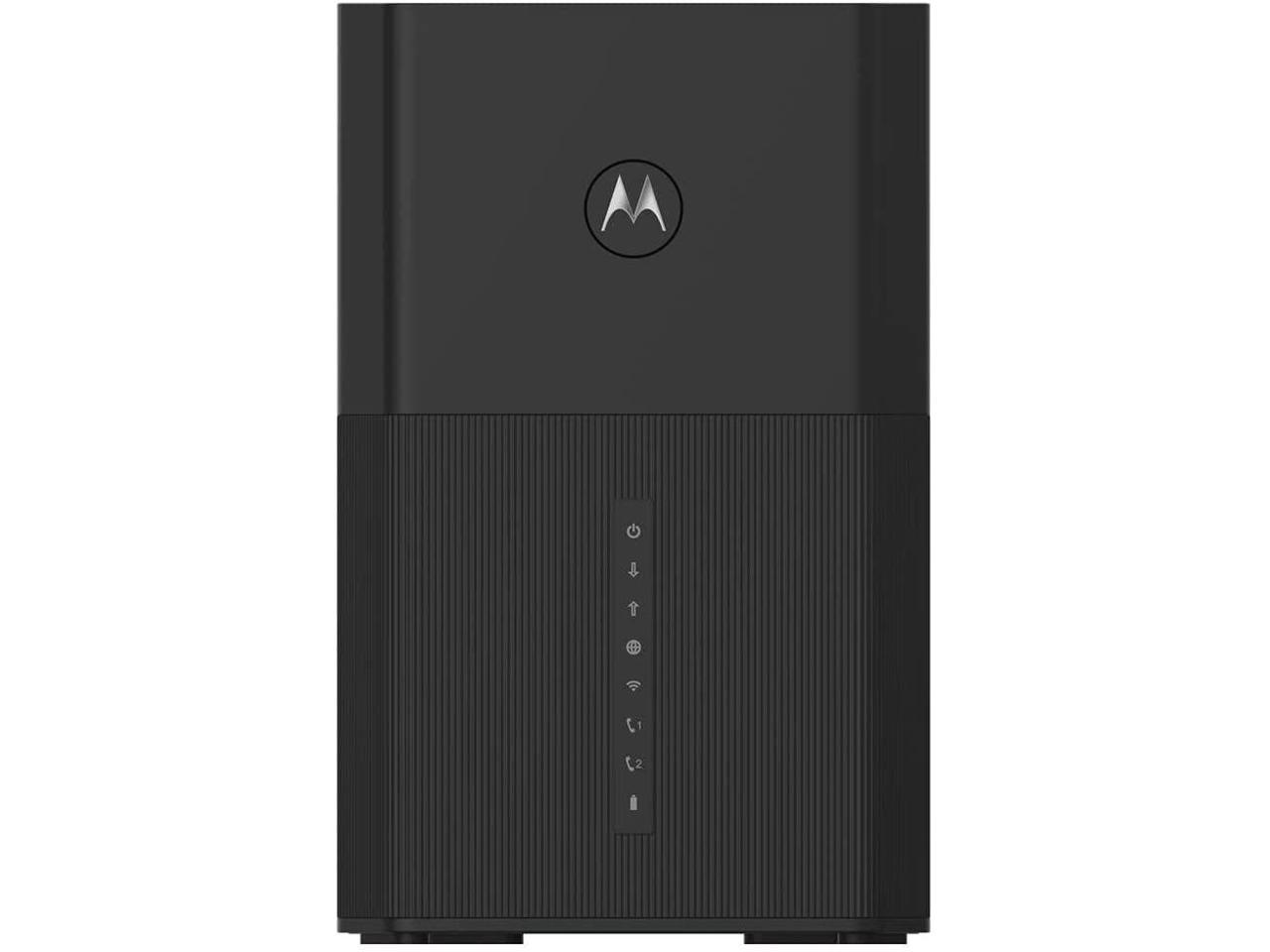 Motorola MT8733 WiFi 6 Router + Multi-Gig Cable Modem + 2 Phone Ports | for Comcast Xfinity Voice and Gigabit Internet Plans Up to 2500 Mbps | AX6000 | DOCSIS 3.1 | with Smart Motosync App