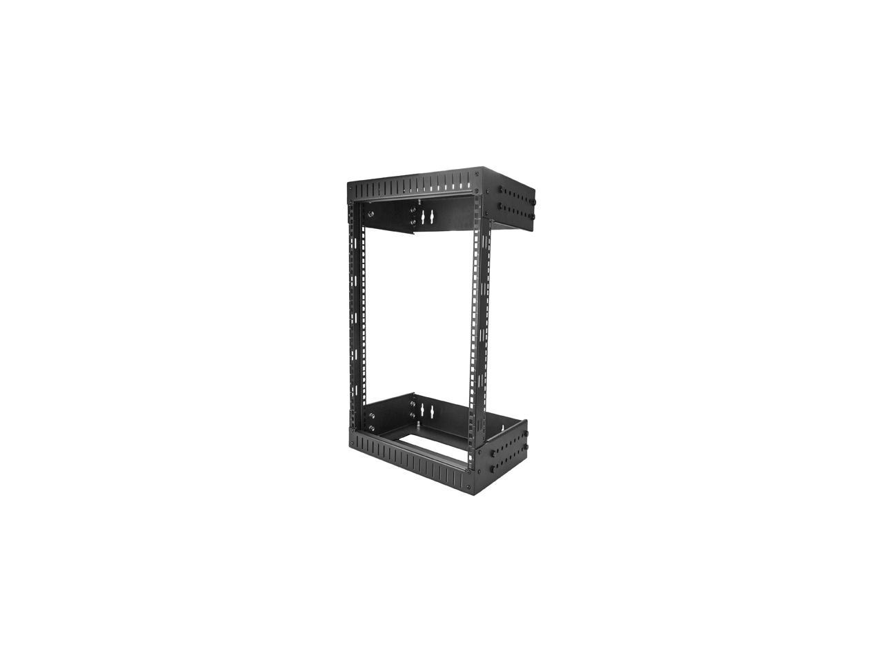 StarTech RK12WALLOA Wall Mount Server Rack – 12U Rack – 12 – 20 in Adjustable Depth – Open Frame – Network Rack – Computer Rack – Equipment Rack
